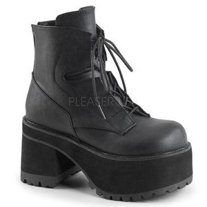 Demonia Ranger-102 Platform Ankle Boot 12 / Blk Vegan Leather